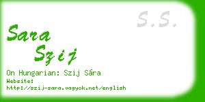 sara szij business card